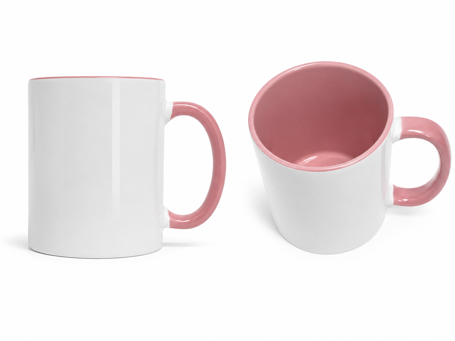 Fototasse selbst gestalten – personalisierte Tasse mit Foto & Text | Rosa, ca. 375 ml