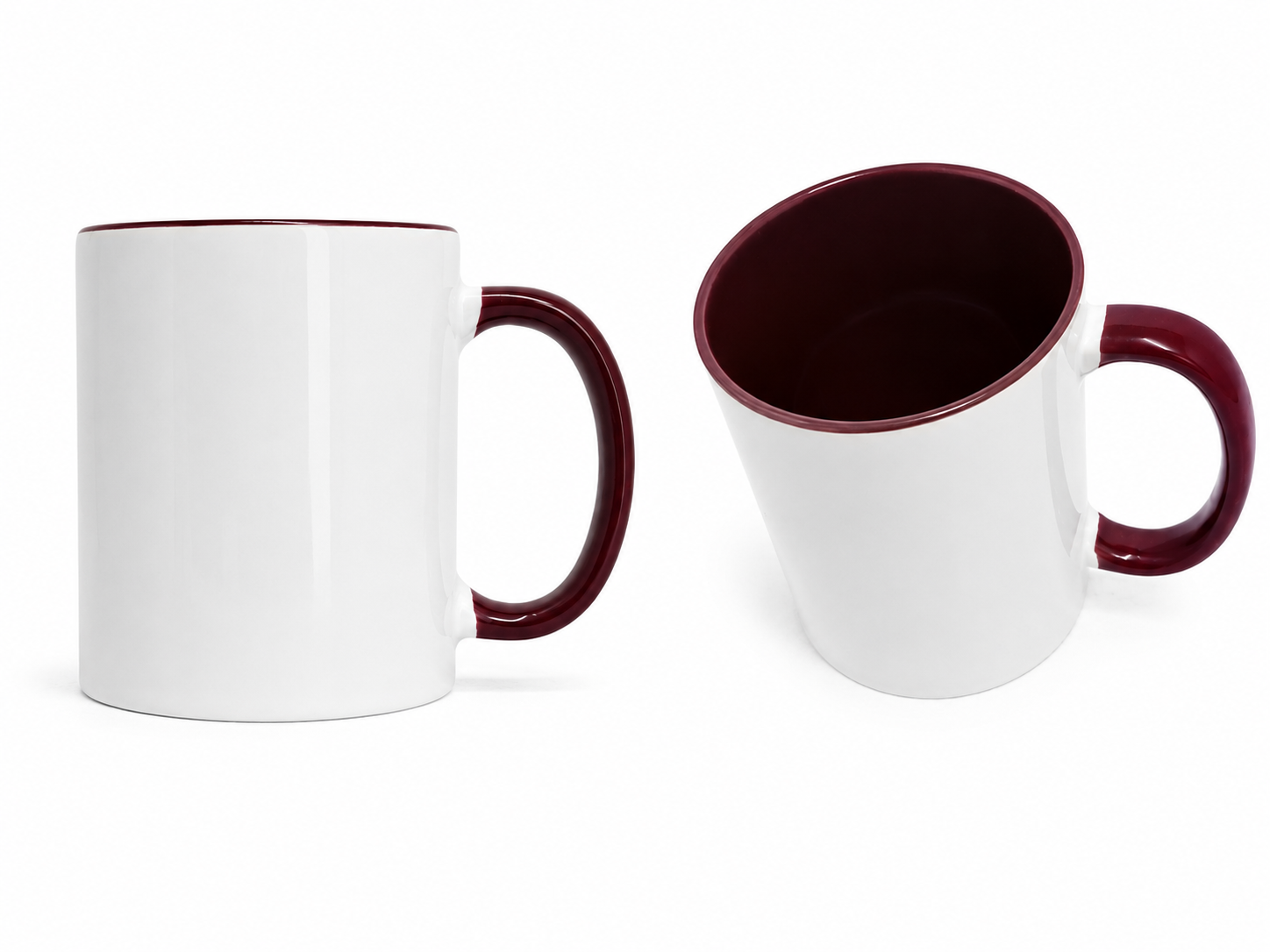 Fototasse selbst gestalten – personalisierte Tasse mit Foto & Text | Bordeaux, ca. 375 ml