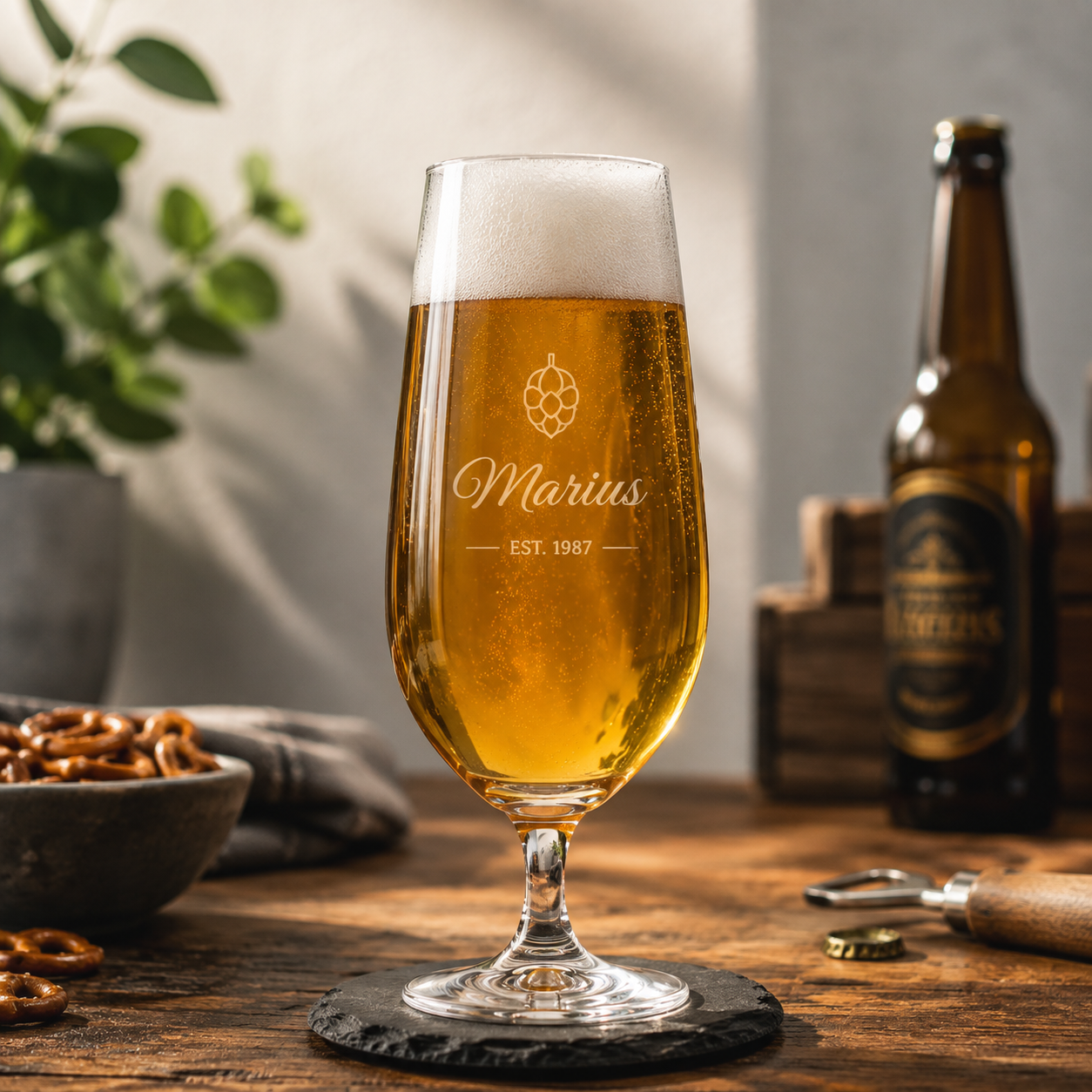 Biertulpe mit Gravur – Personalisiertes Bierglas 0,3 L