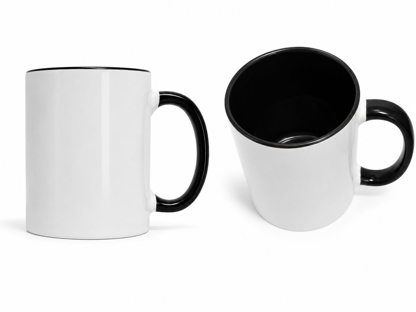Fototasse selbst gestalten – personalisierte Tasse mit Foto & Text | Schwarz, ca. 375 ml
