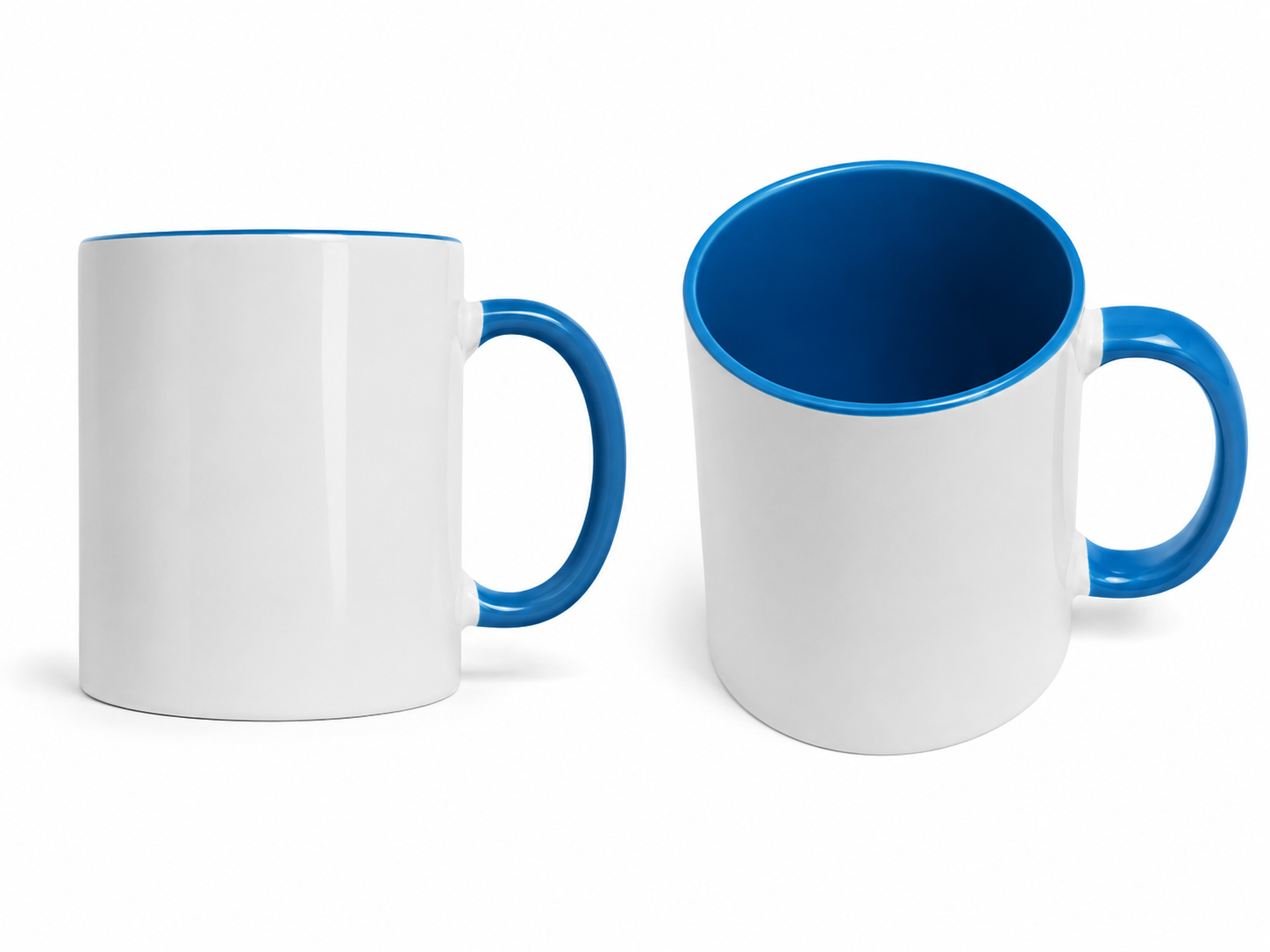 Fototasse selbst gestalten – personalisierte Tasse mit Foto & Text | Blau, ca. 375 ml