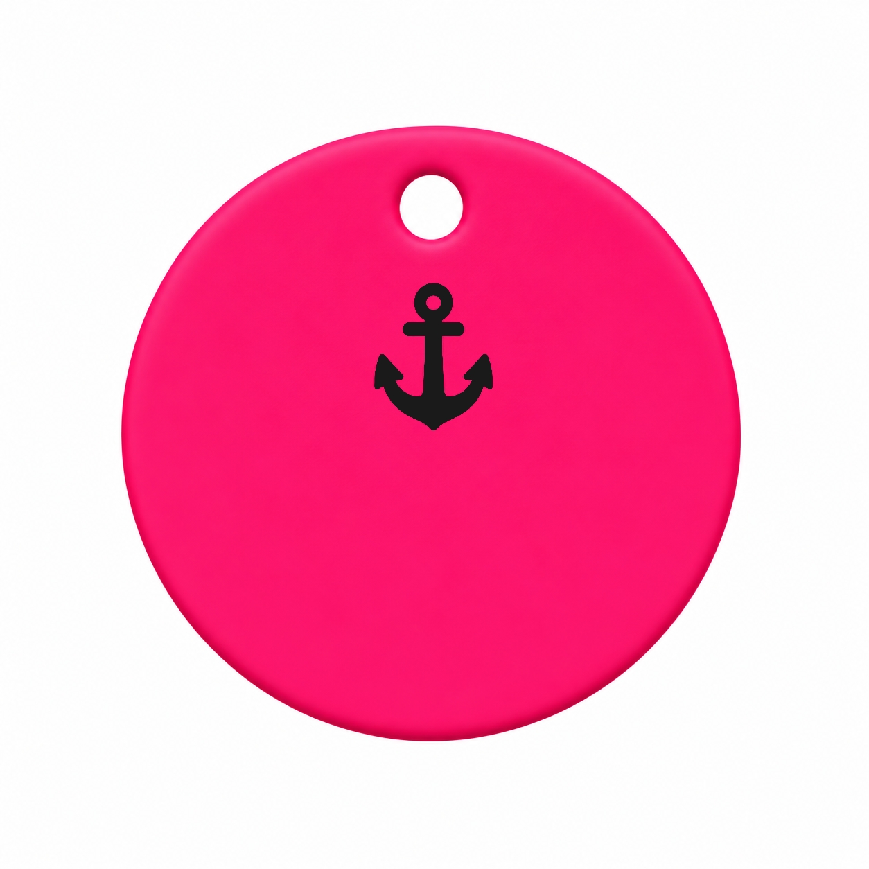 BioThane® Pferdeanhänger Neonpink – personalisierbar mit Telefonnummer & Wunschmotiv – Anker