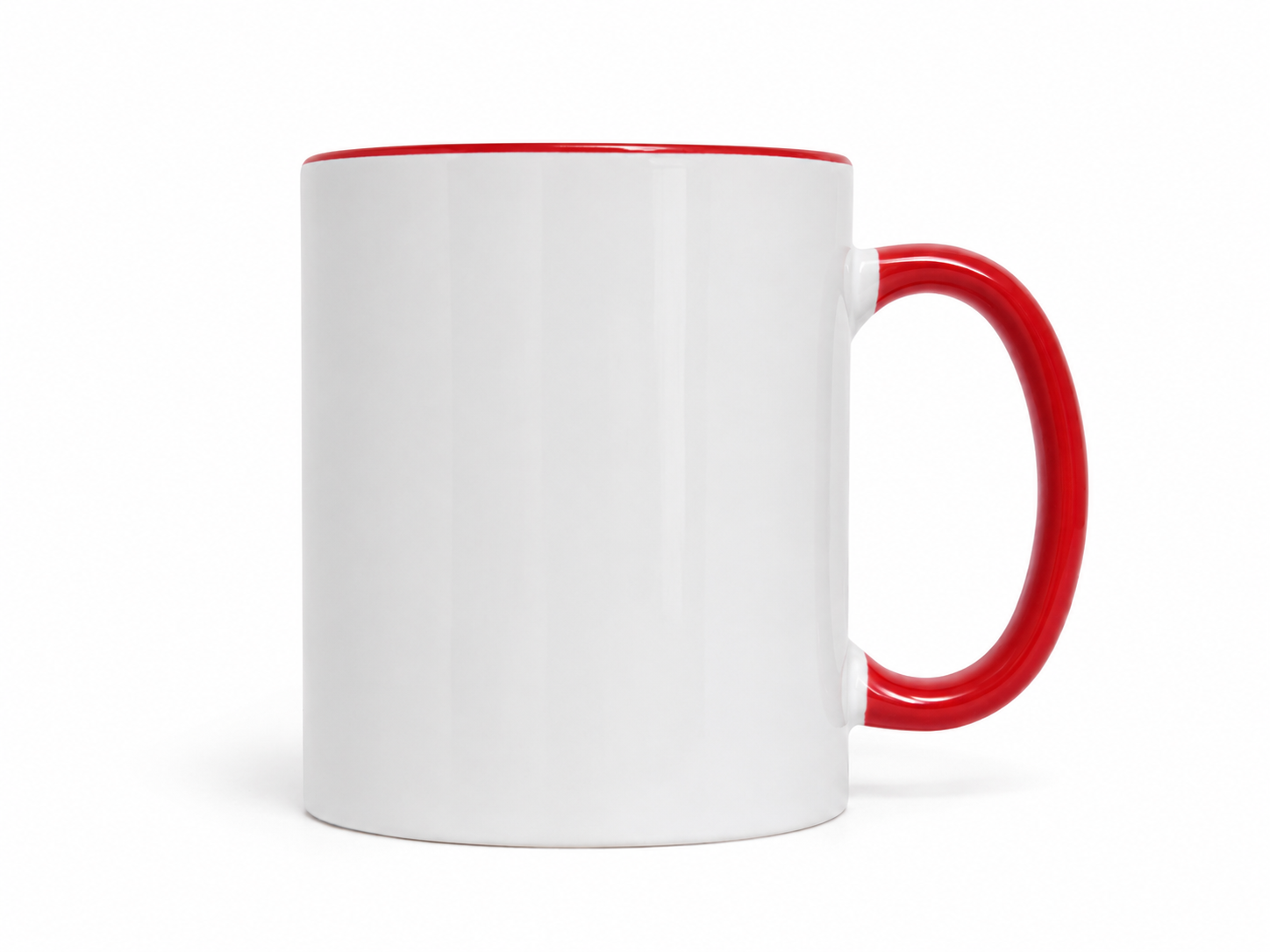 Fototasse selbst gestalten – personalisierte Tasse mit Foto & Text | Rot, ca. 375 ml