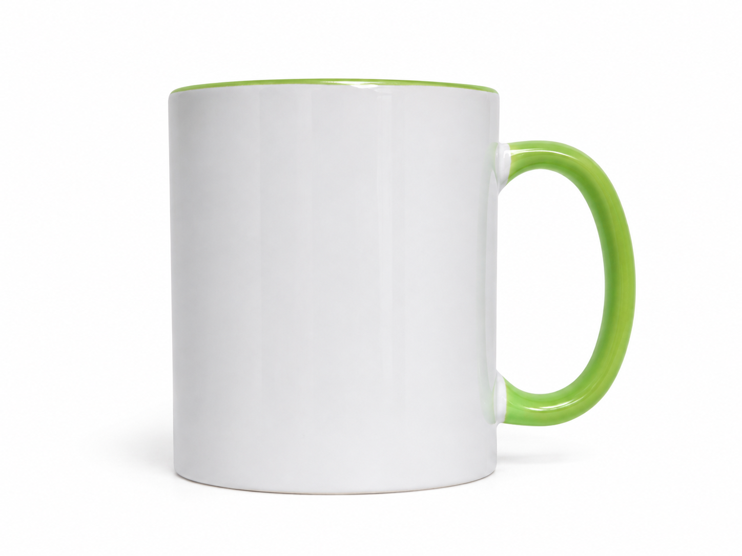 Fototasse selbst gestalten – personalisierte Tasse mit Foto & Text | Grün, ca. 375 ml