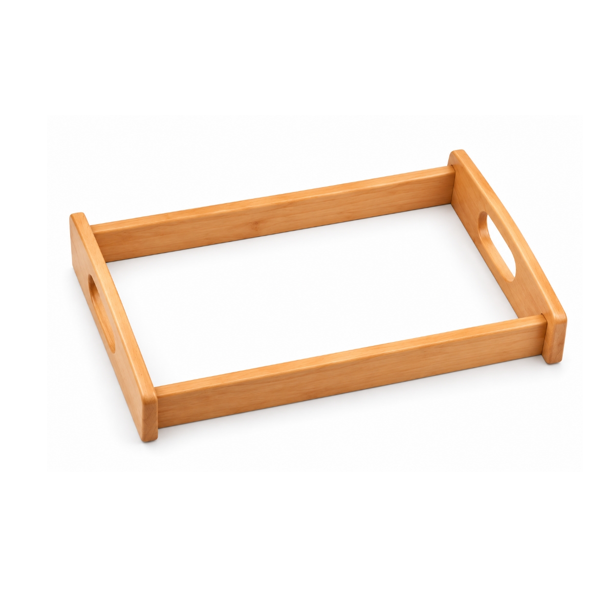 Personalisiertes Fototablett Natur aus Holz mit eigenem Foto – Serviertablett 33 x 20,5 cm