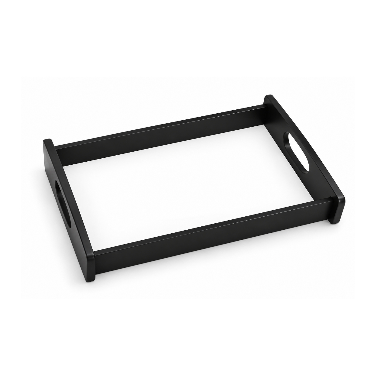 Personalisiertes Fototablett Schwarz mit eigenem Foto – Serviertablett 33 x 20,5 cm