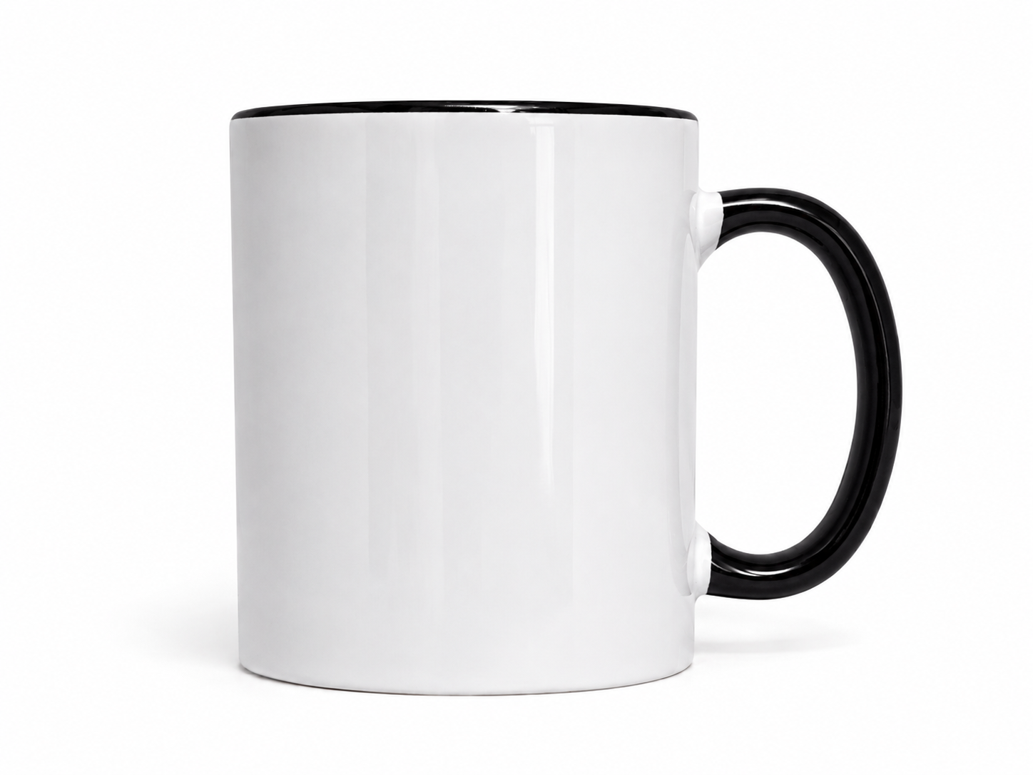 Fototasse selbst gestalten – personalisierte Tasse mit Foto & Text | Schwarz, ca. 375 ml